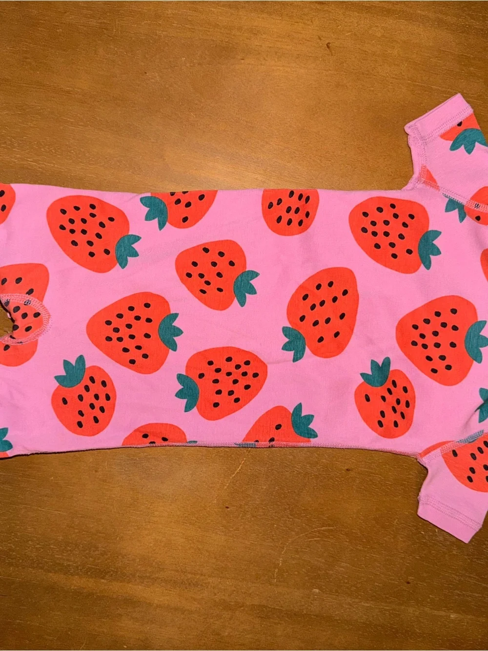 Hanna Andersson Pink Strawberry (12-18M) Romper